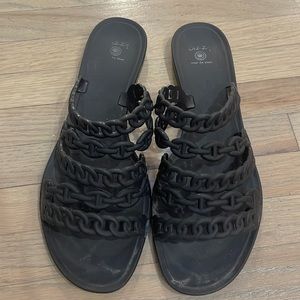 Dizzy chain jelly sandal slime beach sandal black 38